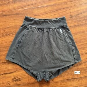 FREE PEOPLE MOVEMENT WASHED BLACK/Gray HOT SHOT HAREM SHORTS Size XS